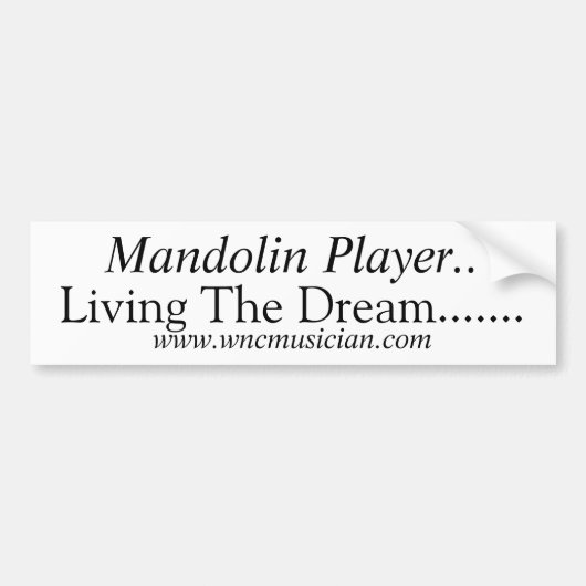 Mandoline Speler Sticker (Voorkant)