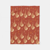 Mandolines en muzieknoten fleece deken (Voorkant)