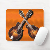 mandolins doorkruist op sinaasappel - MOUSEPAD Muismat (Met muis)