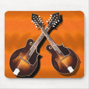 mandolins doorkruist op sinaasappel - MOUSEPAD Muismat