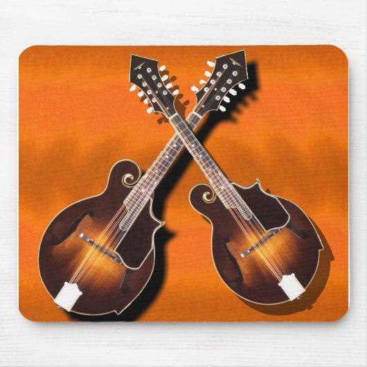mandolins doorkruist op sinaasappel - MOUSEPAD Muismat (Voorkant)