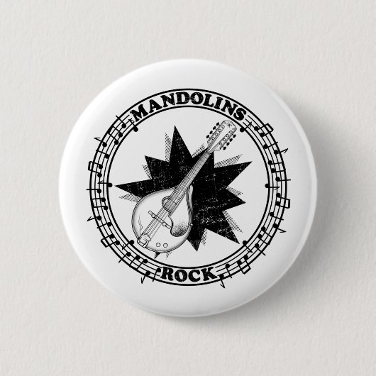 Mandolins Rock Bluegass Ronde Button 5,7 Cm (Voorkant)