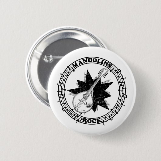 Mandolins Rock Bluegass Ronde Button 5,7 Cm (Voorkant /achterkant)