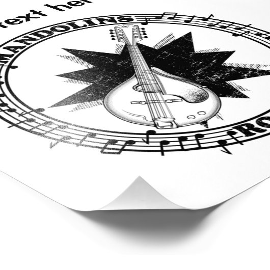 Mandolins Rock Foto Afdruk (Hoek)