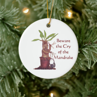 Mandrake Baby kerstversiering Keramisch Ornament