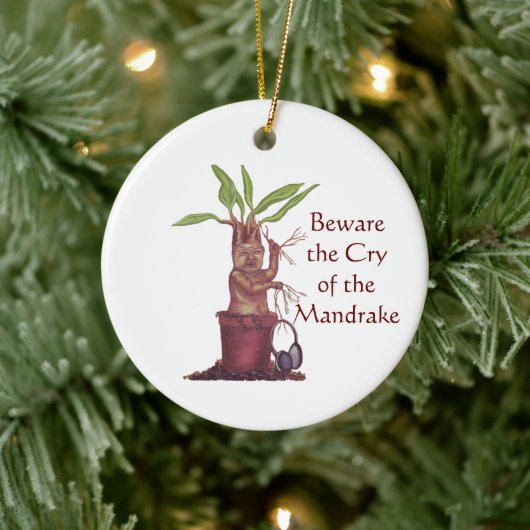 Mandrake Baby kerstversiering Keramisch Ornament (Boom)
