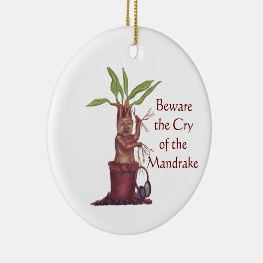 Mandrake Baby kerstversiering Keramisch Ornament (Rechts)