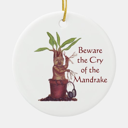 Mandrake Baby kerstversiering Keramisch Ornament (Voorkant)