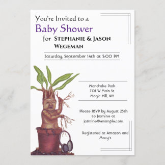 Mandrake Baby shower Uitnodiging