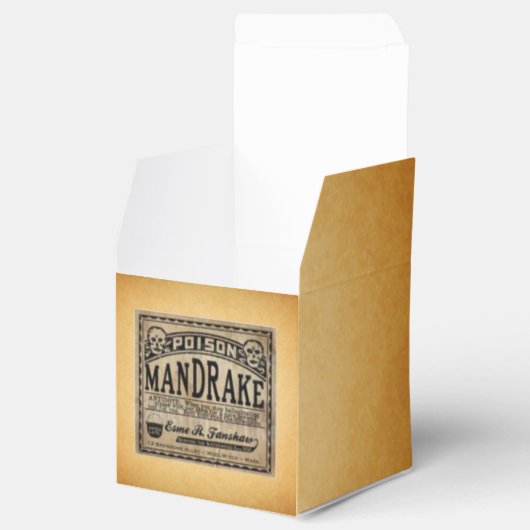 Mandrake Poison  Label Halloween Favorieten Bedankdoosjes (Geopend)