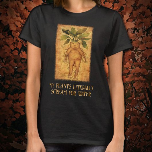 Mandrake Root Witchy Halloween T-shirt