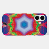 Mandril Kaleidoscoop iPhone 16 Hoesje (Achterkant (horizontaal))