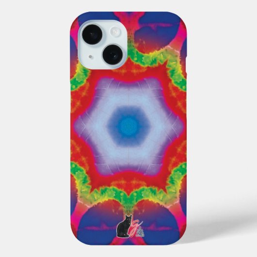 Mandril Kaleidoscoop iPhone Hoesje (Achterkant)