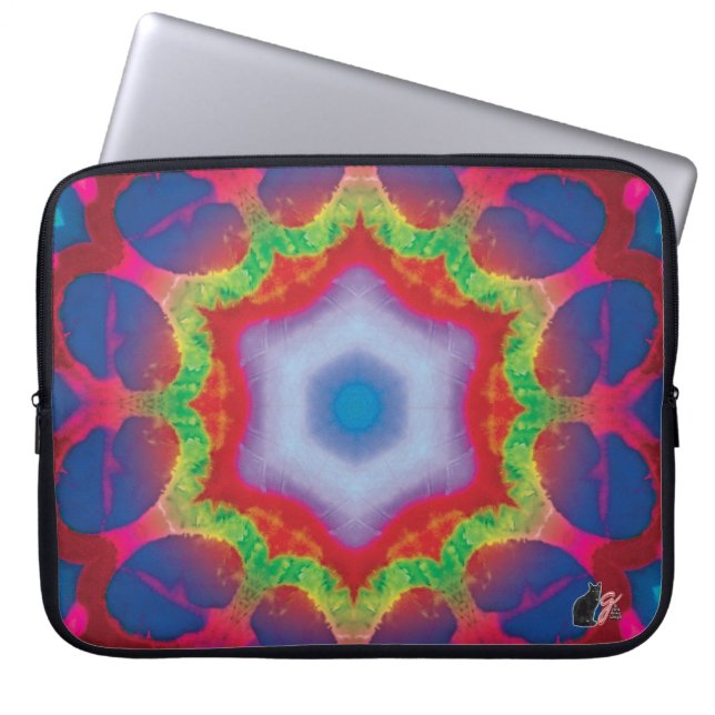Mandril Kaleidoscoop laptophoes Laptop Sleeve (Voorkant)
