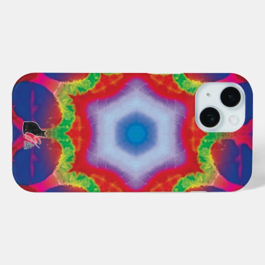 Mandril Kaleidoscope iPhone Case (Achterkant (horizontaal))