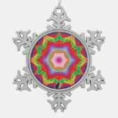 Mandril Kaleidoscope Snowflake Ornament (Voorkant)