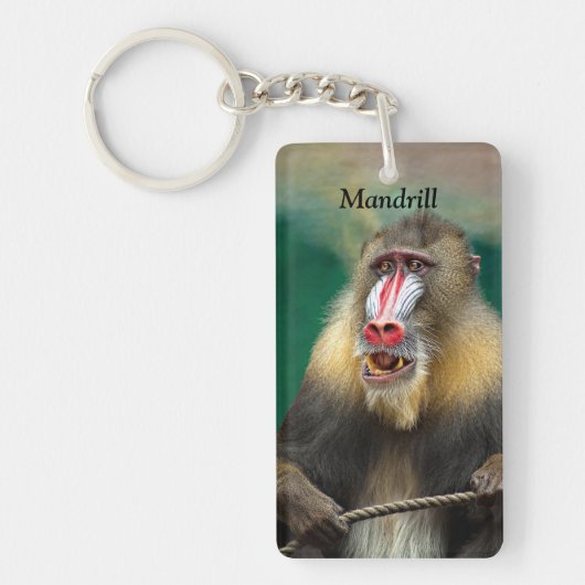 Mandrill, Afrikaanse aap Sleutelhanger (Voorkant)
