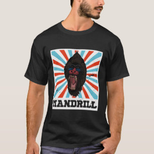 Mandrill Bioloog Primaat Afrika Leraar Mandrill T-shirt