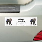 Mandrill cartoon illustratie bumpersticker (Op auto)