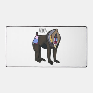 Mandrill cartoon illustratie bureaumat