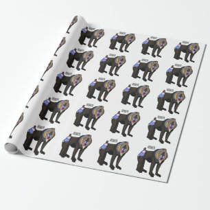 Mandrill cartoon illustratie cadeaupapier