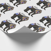 Mandrill cartoon illustratie cadeaupapier (Hoek)