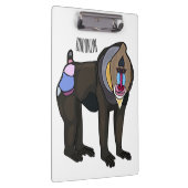 Mandrill cartoon illustratie klembord (Rechts)