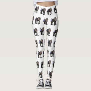 Mandrill cartoon illustratie leggings