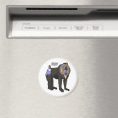 Mandrill cartoon illustratie magneet (Insitu (Vaatwasser))