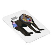 Mandrill cartoon illustratie magneet (Rechterzijde)