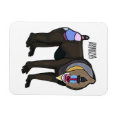 Mandrill cartoon illustratie magneet (Horizontaal)