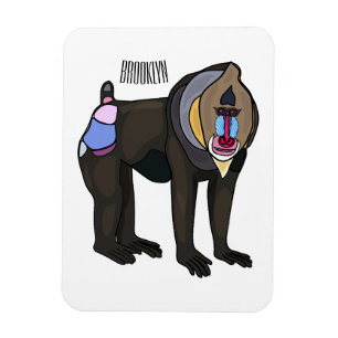 Mandrill cartoon illustratie magneet