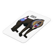 Mandrill cartoon illustratie magneet (Linkerzijde)