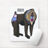 Mandrill cartoon illustratie muismat (Met muis)