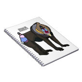 Mandrill cartoon illustratie notitieboek (Rechterzijde)