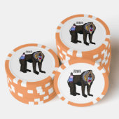 Mandrill cartoon illustratie poker chips (Opstapeling)