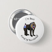 Mandrill cartoon illustratie ronde button 5,7 cm (Voorkant /achterkant)