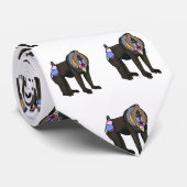 Mandrill cartoon illustratie stropdas (Opgerold)