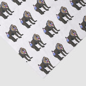 Mandrill cartoon illustratie tissuepapier (Detail)