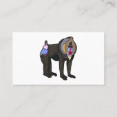 Mandrill cartoon illustratie visitekaartje (Achterkant)