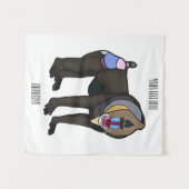 Mandrill cartoon illustratie wandkleed (Voorkant (horizontaal))