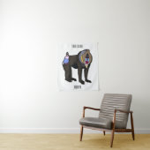Mandrill cartoon illustratie wandkleed (In situ)