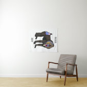Mandrill cartoon illustratie wandkleed (In Situ (horizontaal))