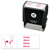 Mandrill cartoon illustratie  zelfinktende stempel (In situ)