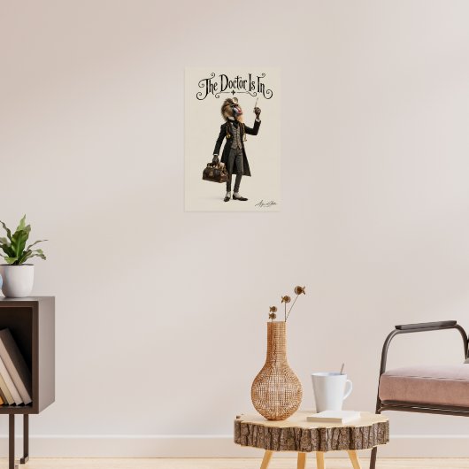Mandrill Dokter Poster (Woonkamer 3)
