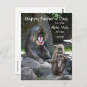 Mandrill Monkey Vaderdag briefkaart (Voorkant / Achterkant)