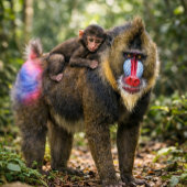 Mandrill puzzelportret legpuzzel