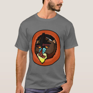 MANDRILL T-SHIRT MET KORTE MOUWEN
