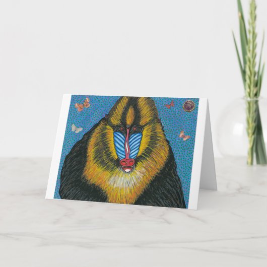 Mandrill-Wenskaart Feestdagen Kaart (Voorkant)