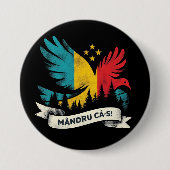 Mandru ca-s roman ronde button 7,6 cm (Voorkant)